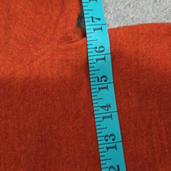 PAUL COSTELLOE Merino Wool Rust Orange Long Sleeve Sweater - Picture 9 of 10